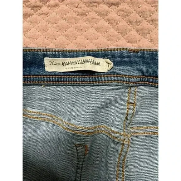 anthropologie Pilcro Women's Jeans Size 31 Blue Slim Boyfriend Long Pants - Picture 4 of 11